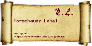 Morschauer Lehel névjegykártya